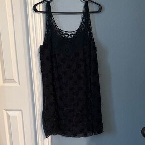 Black Lace Sleeveless Top